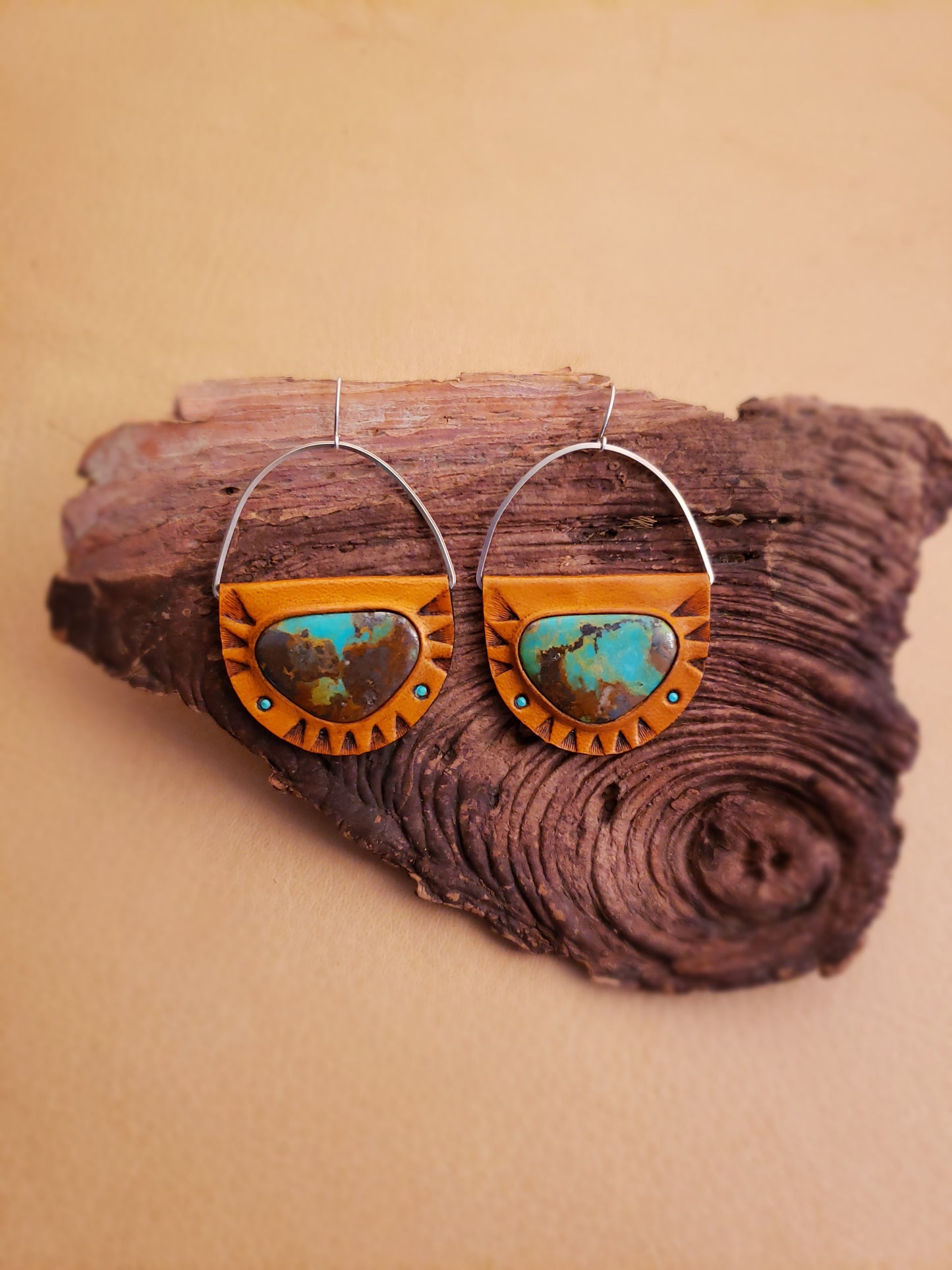 Turquoise Shield Earrings