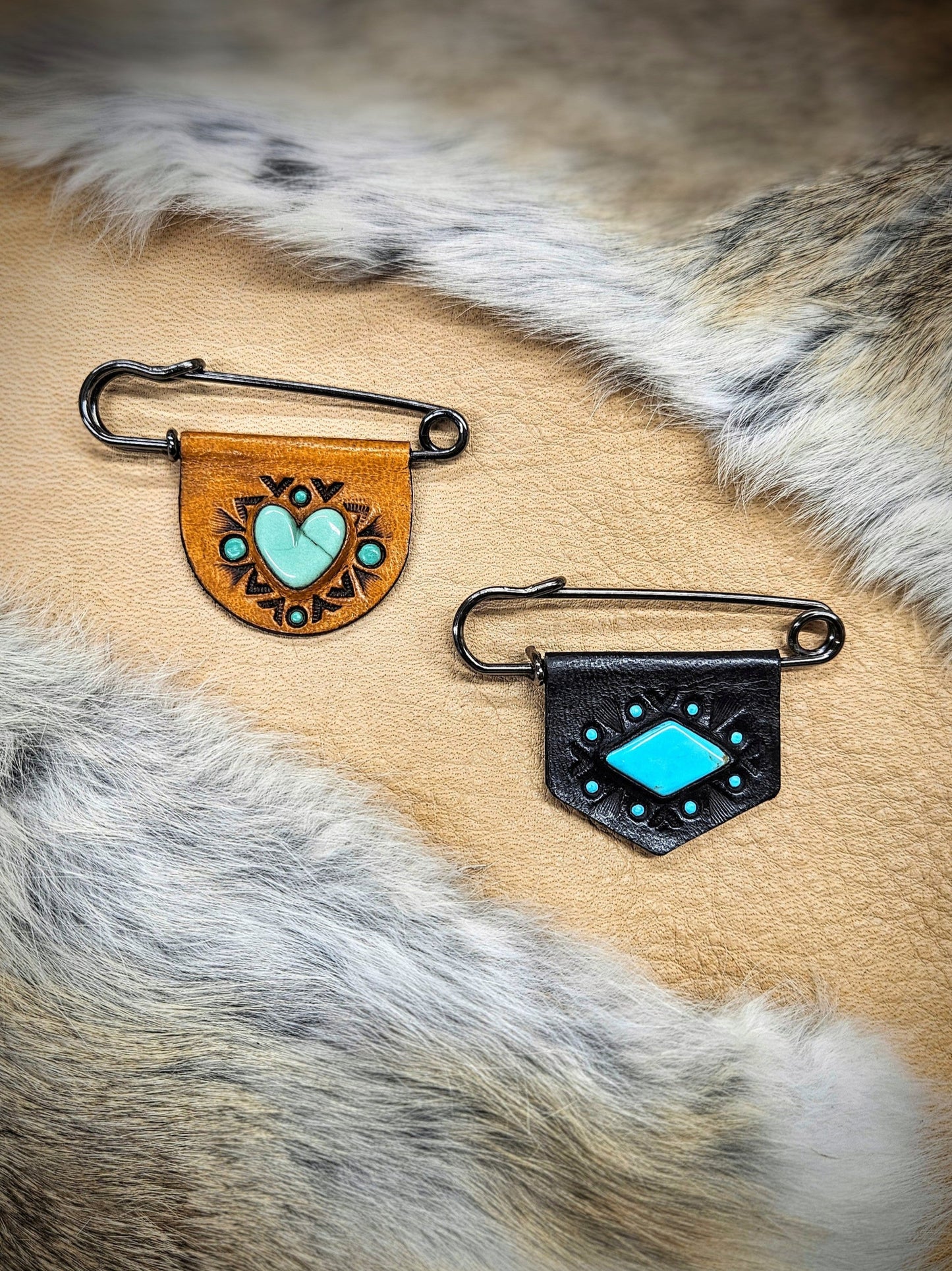 Turquoise Kilt Pins