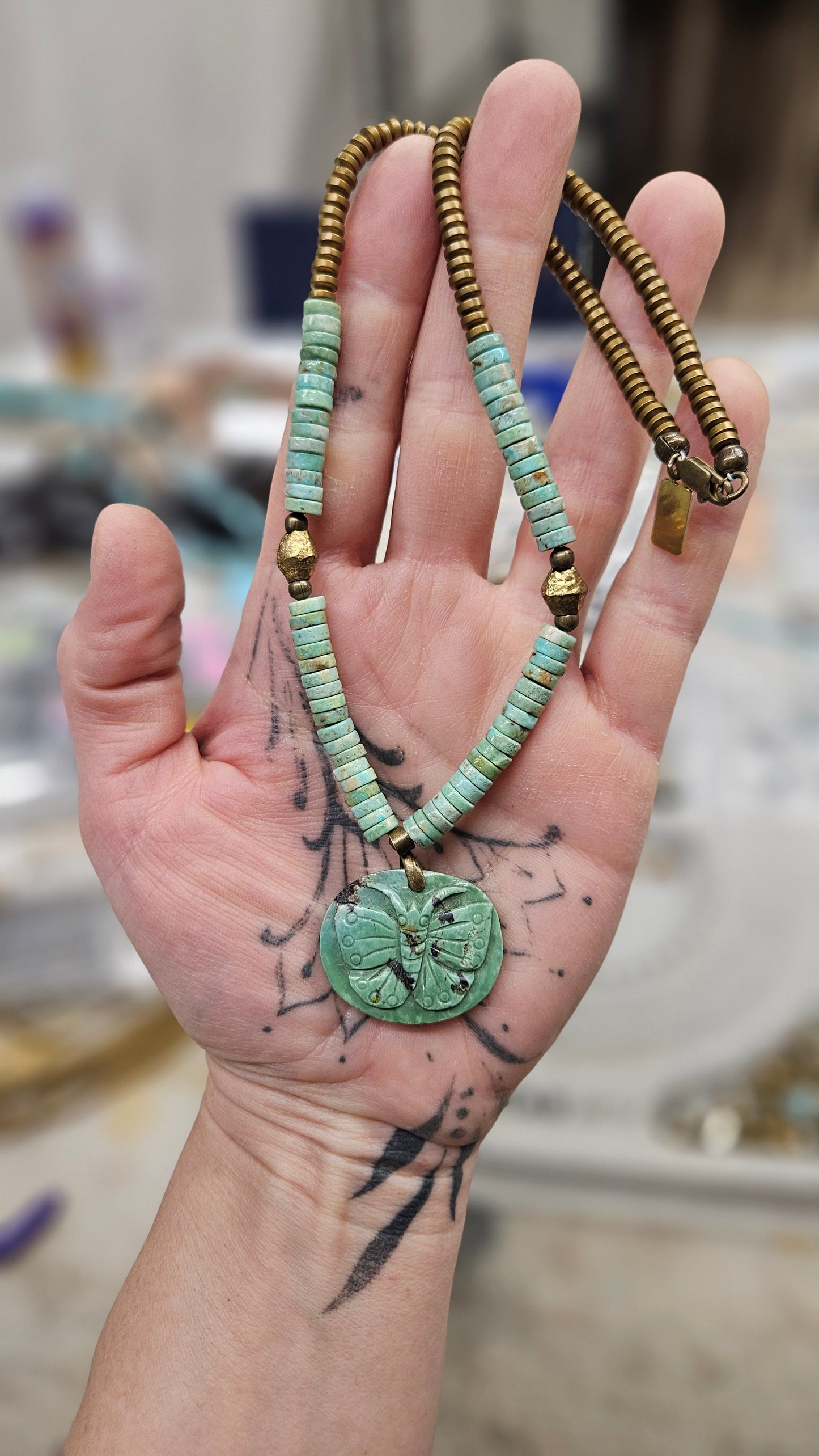 Turquoise Butterfly Chokers