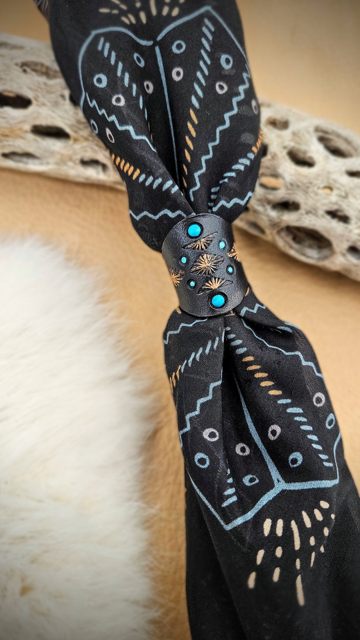 Leather Scarf Slides
