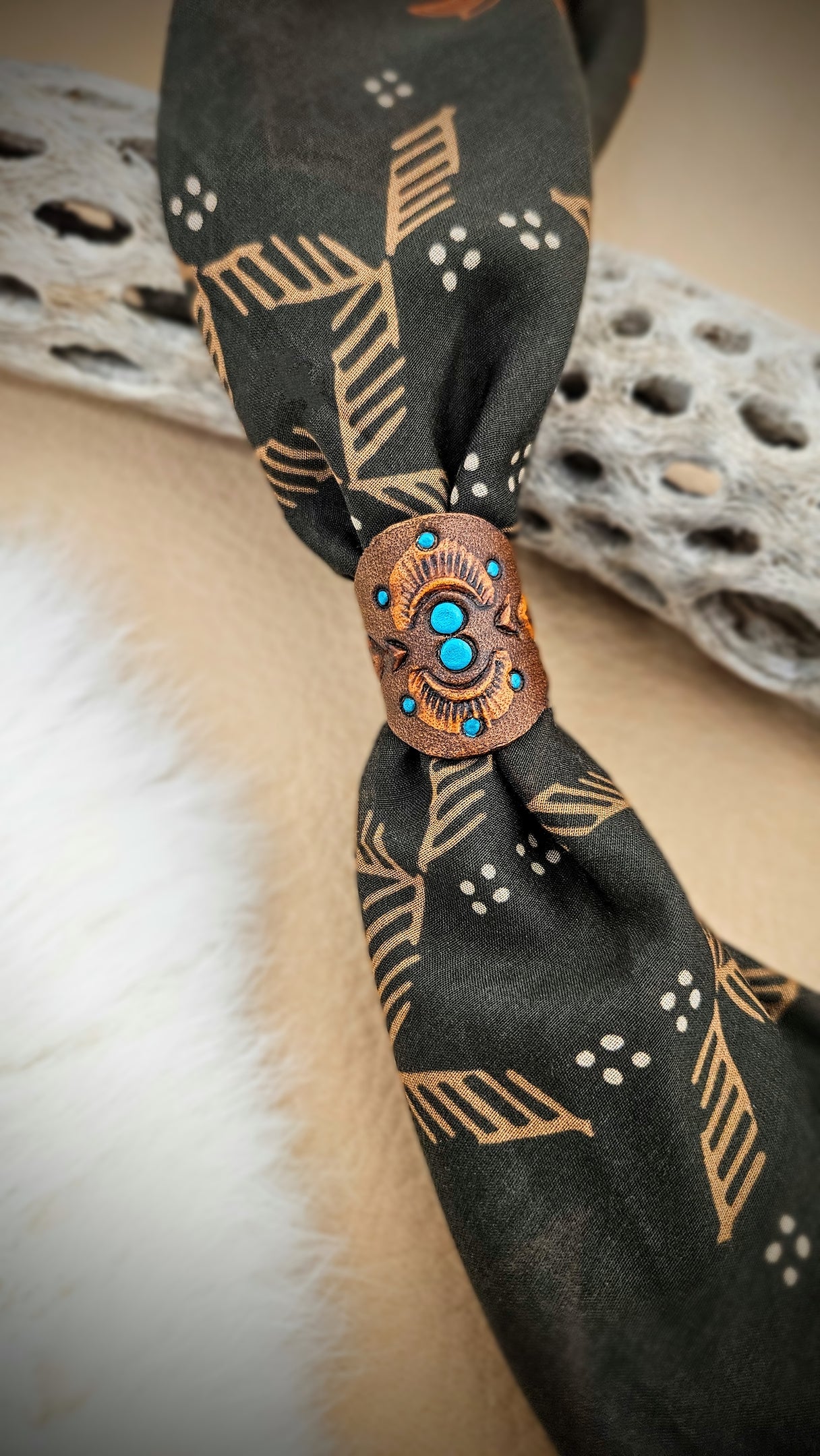 Leather Scarf Slides