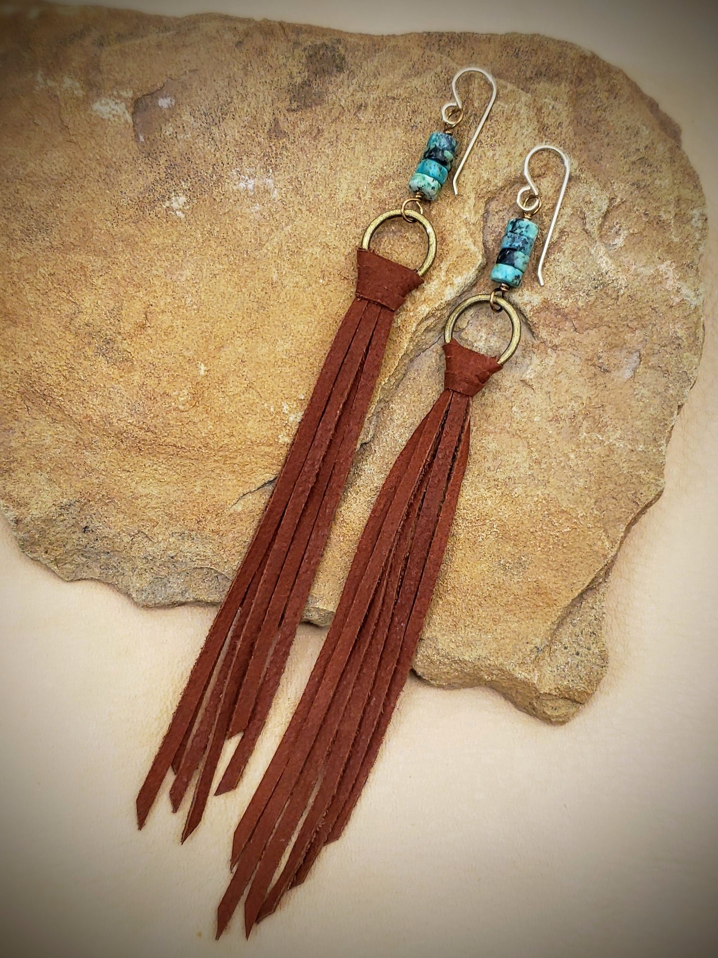 Turquoise Tassel Earrings