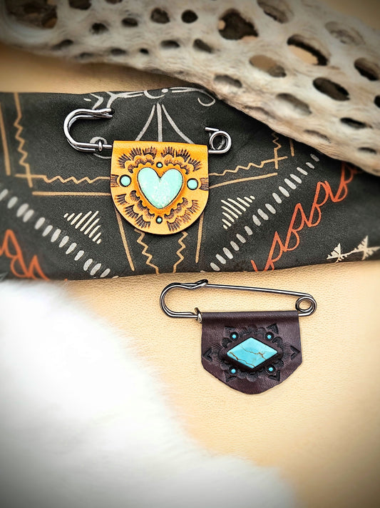 Heart & Diamond Kilt Pins