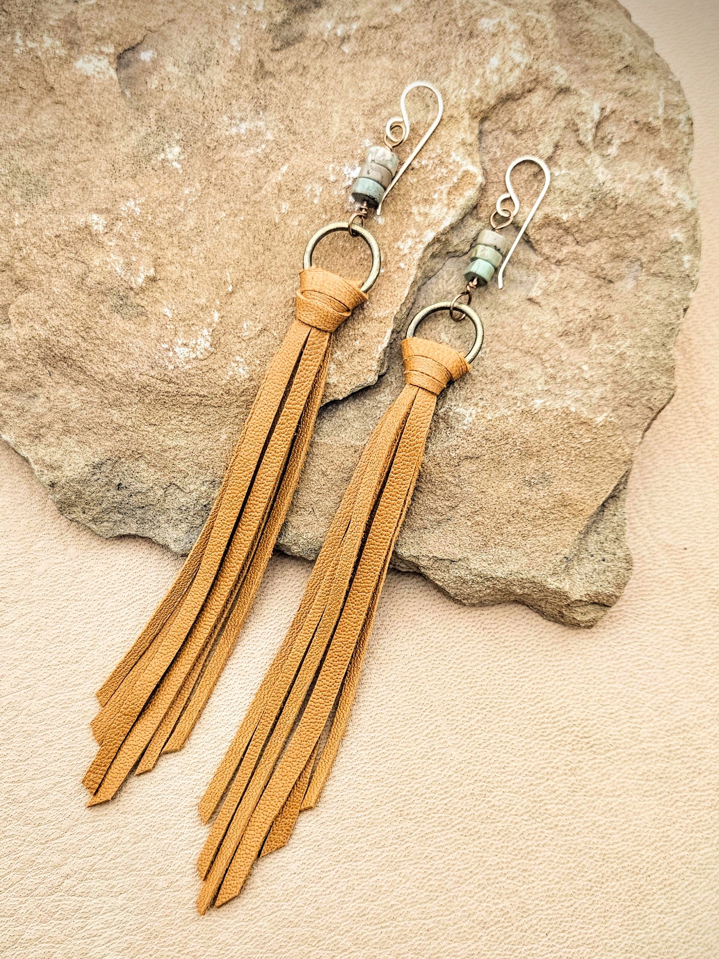 Turquoise Tassel Earrings