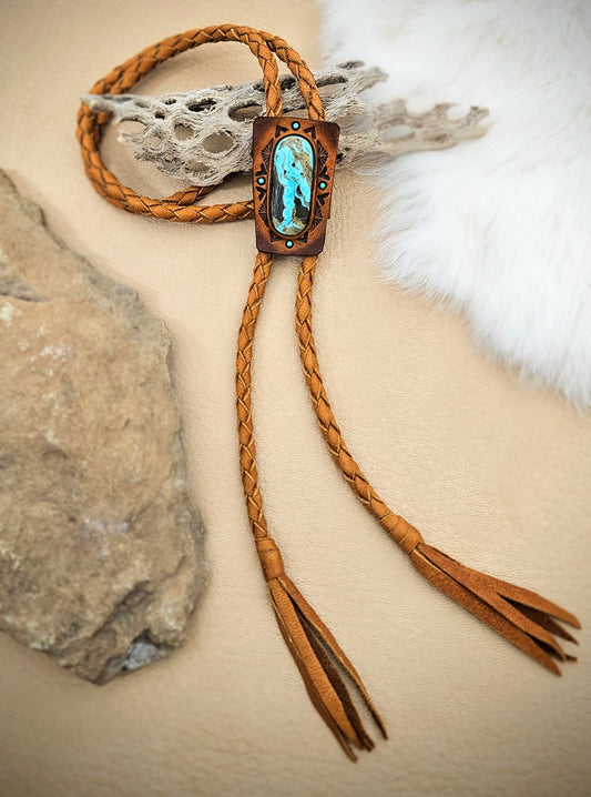 Kingman Turquoise Bolo Tie