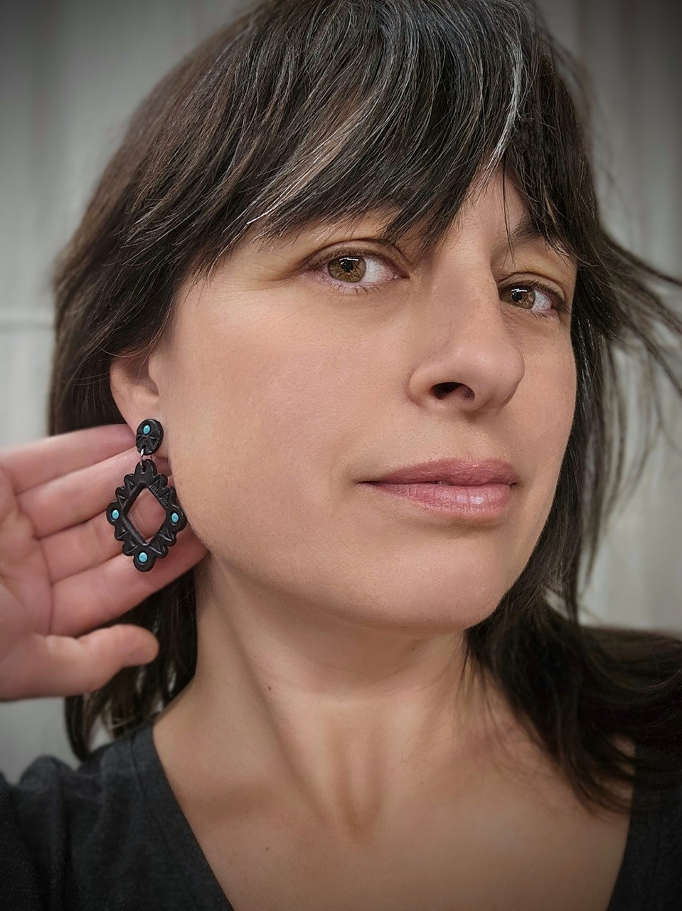 Diamond Concho Earrings