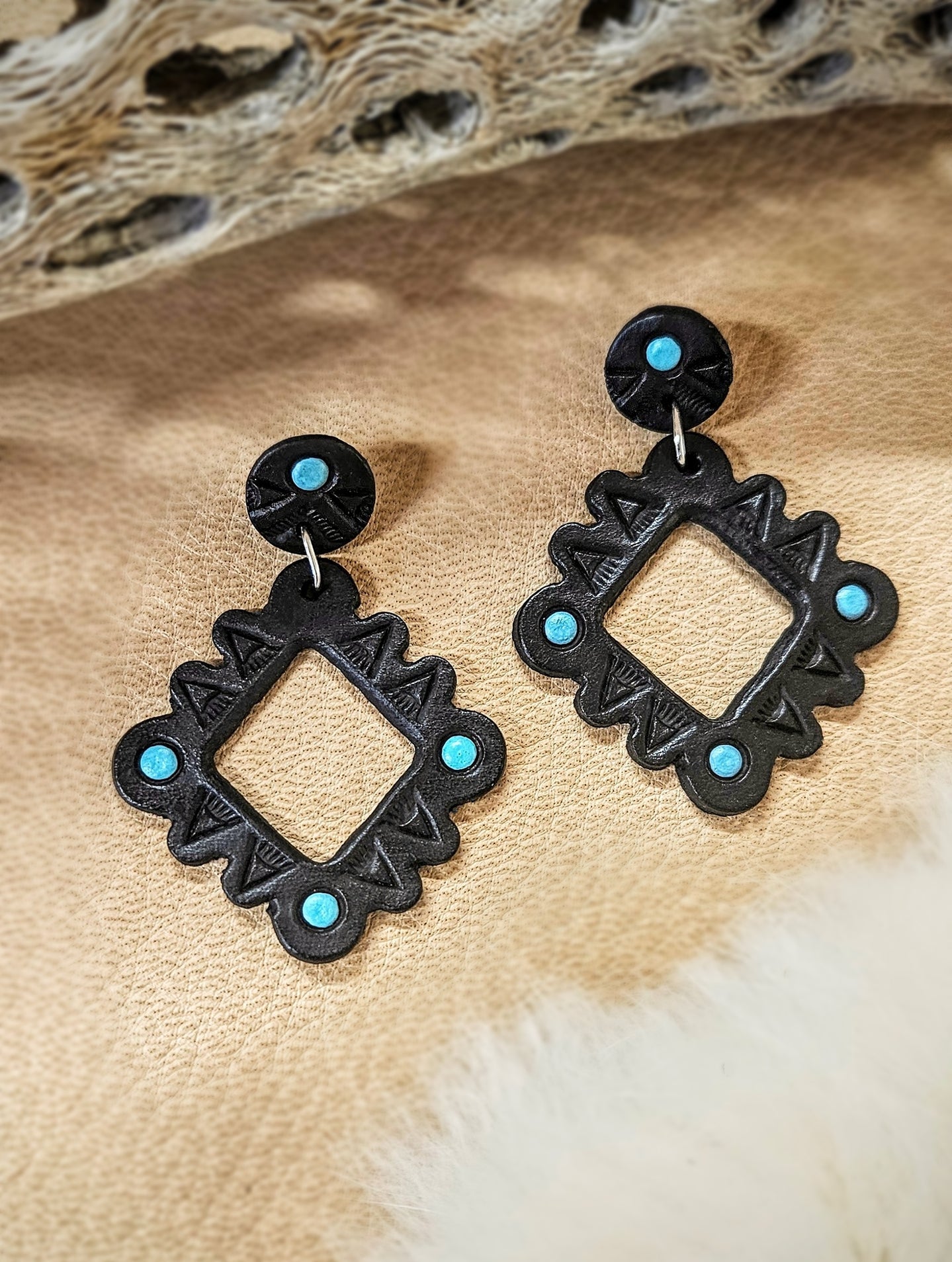 Diamond Concho Earrings