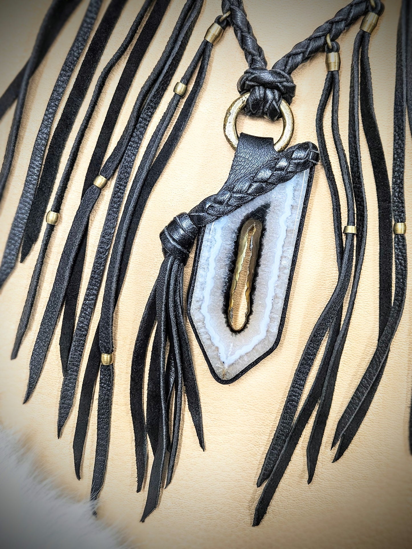 Polyhedral Agate Statement Necklace