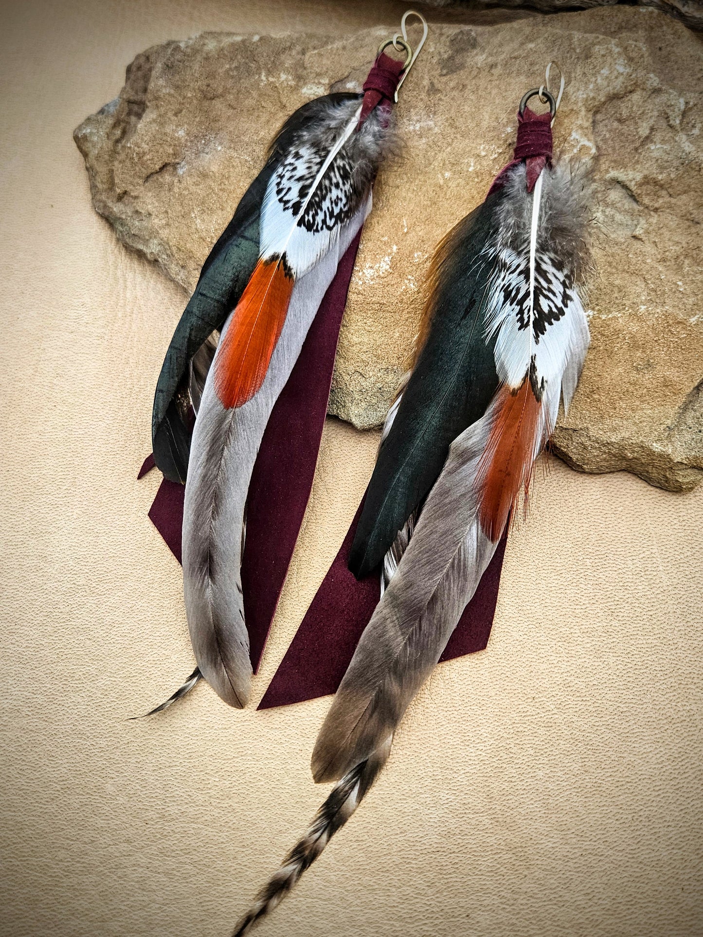 Long Feather Earrings