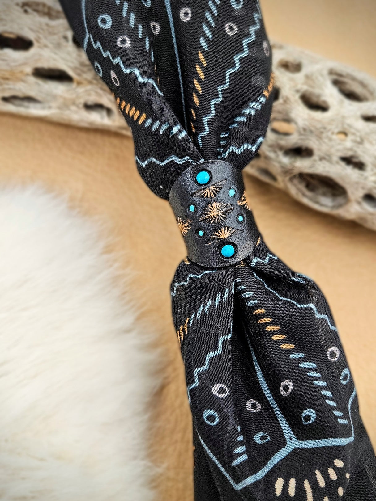 Leather Scarf Slides