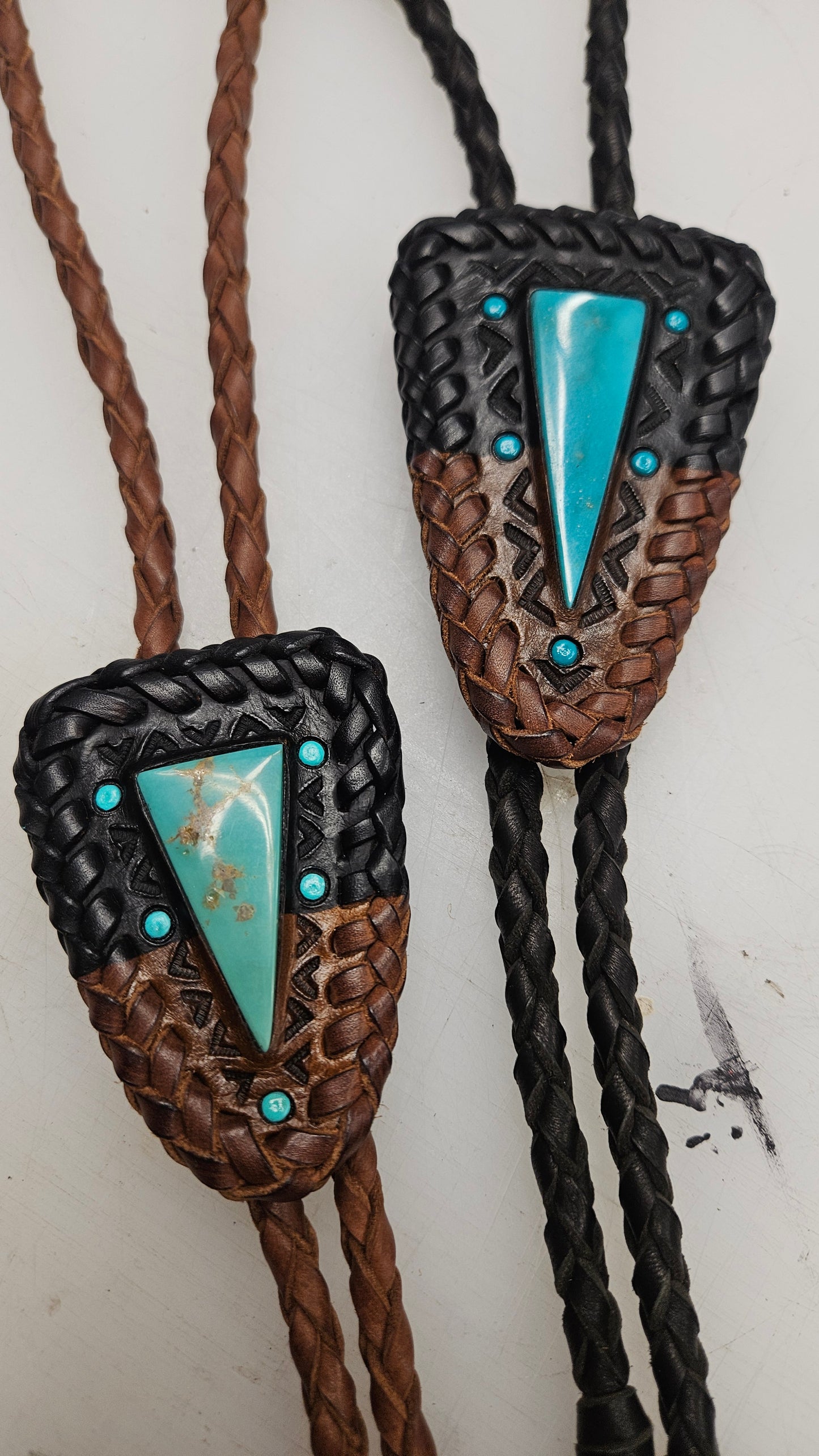 Tyrone Turquoise Two-Tone Bolo Tie