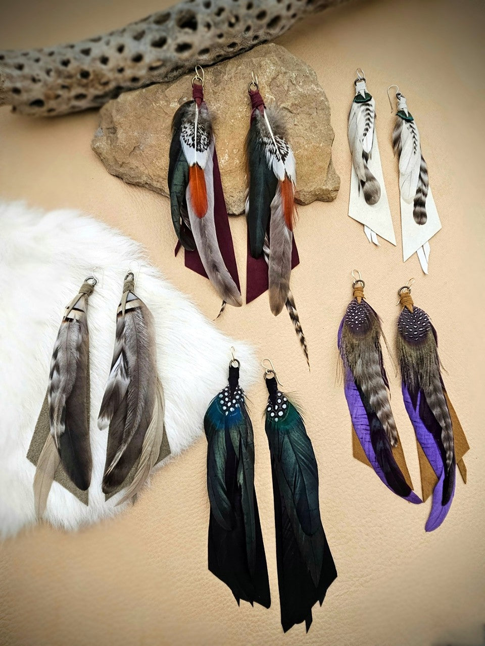 Long Feather Earrings