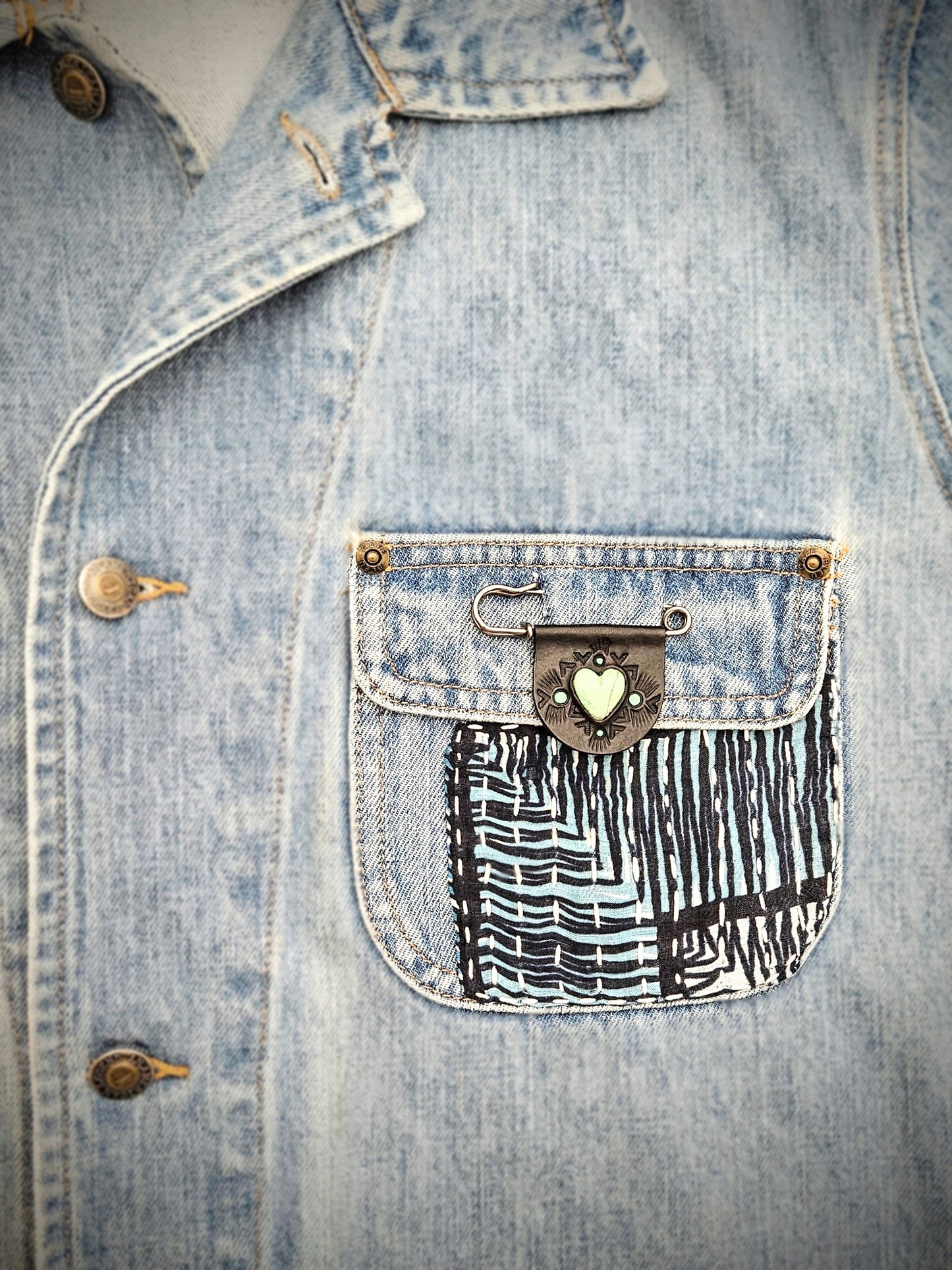 Variscite Heart Kilt Pins