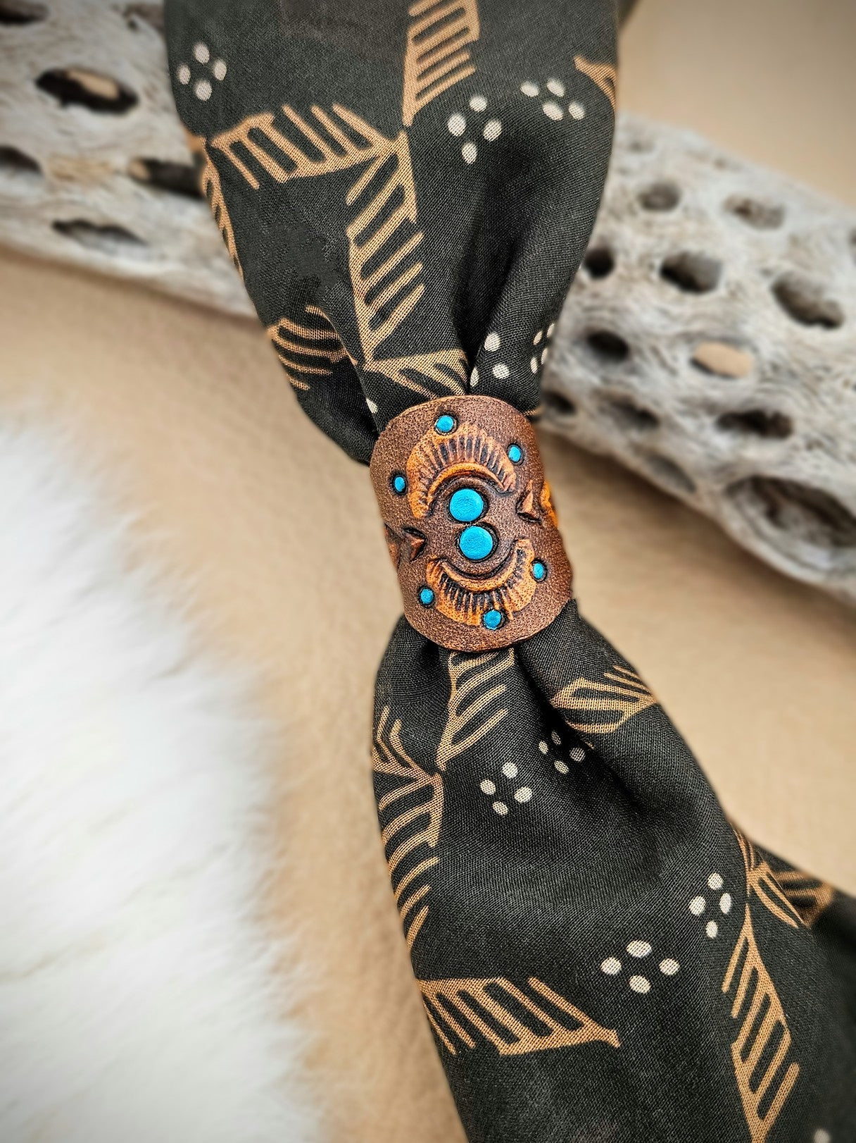 Leather Scarf Slides