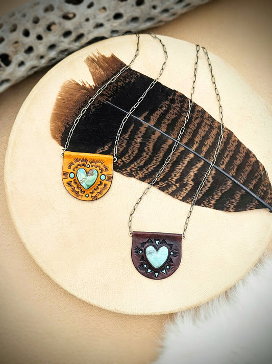 Turquoise Heart Pendants