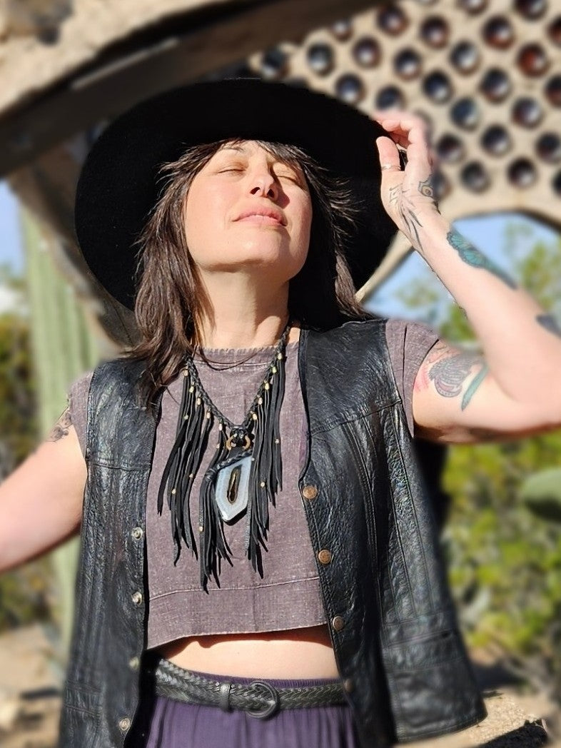 Polyhedral Agate Statement Necklace