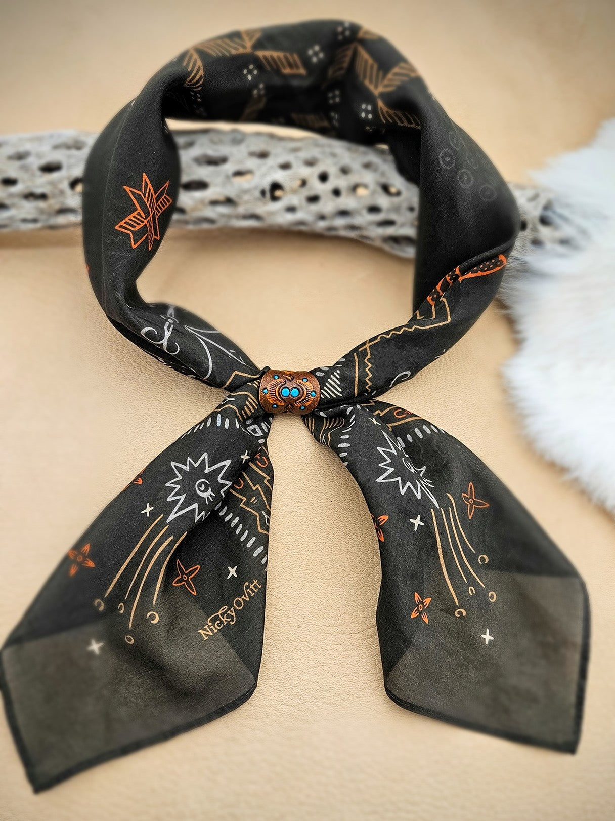 Leather Scarf Slides