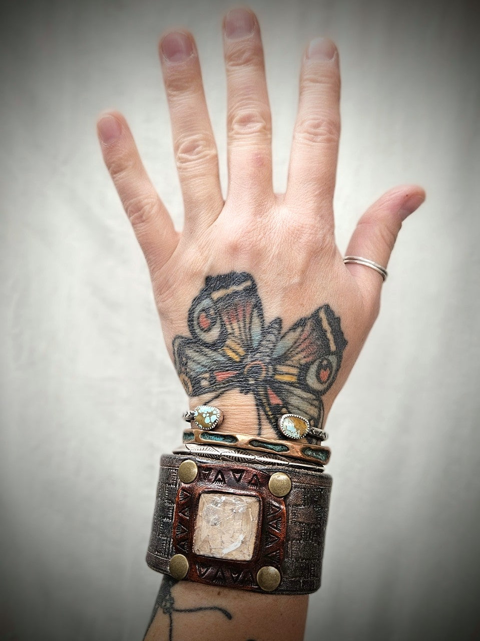 Pyramid Quartz Vintage Cuff