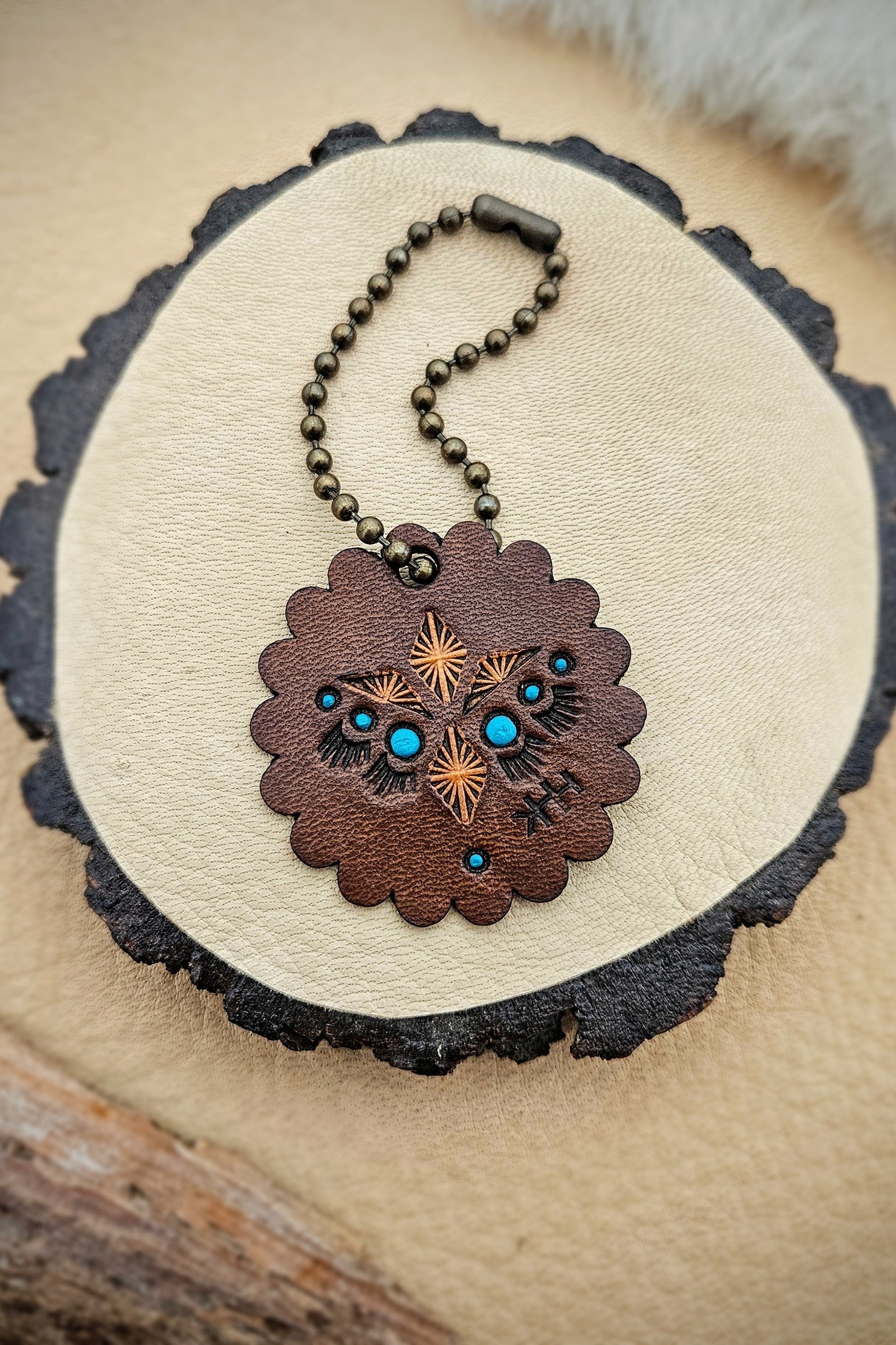 Tyrone Turquoise Two-Tone Bolo Tie