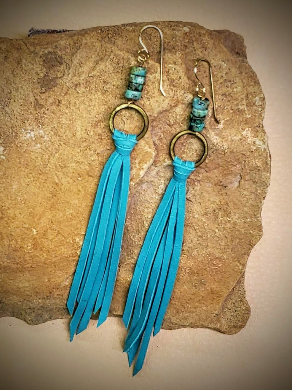 Turquoise Tassel Earrings