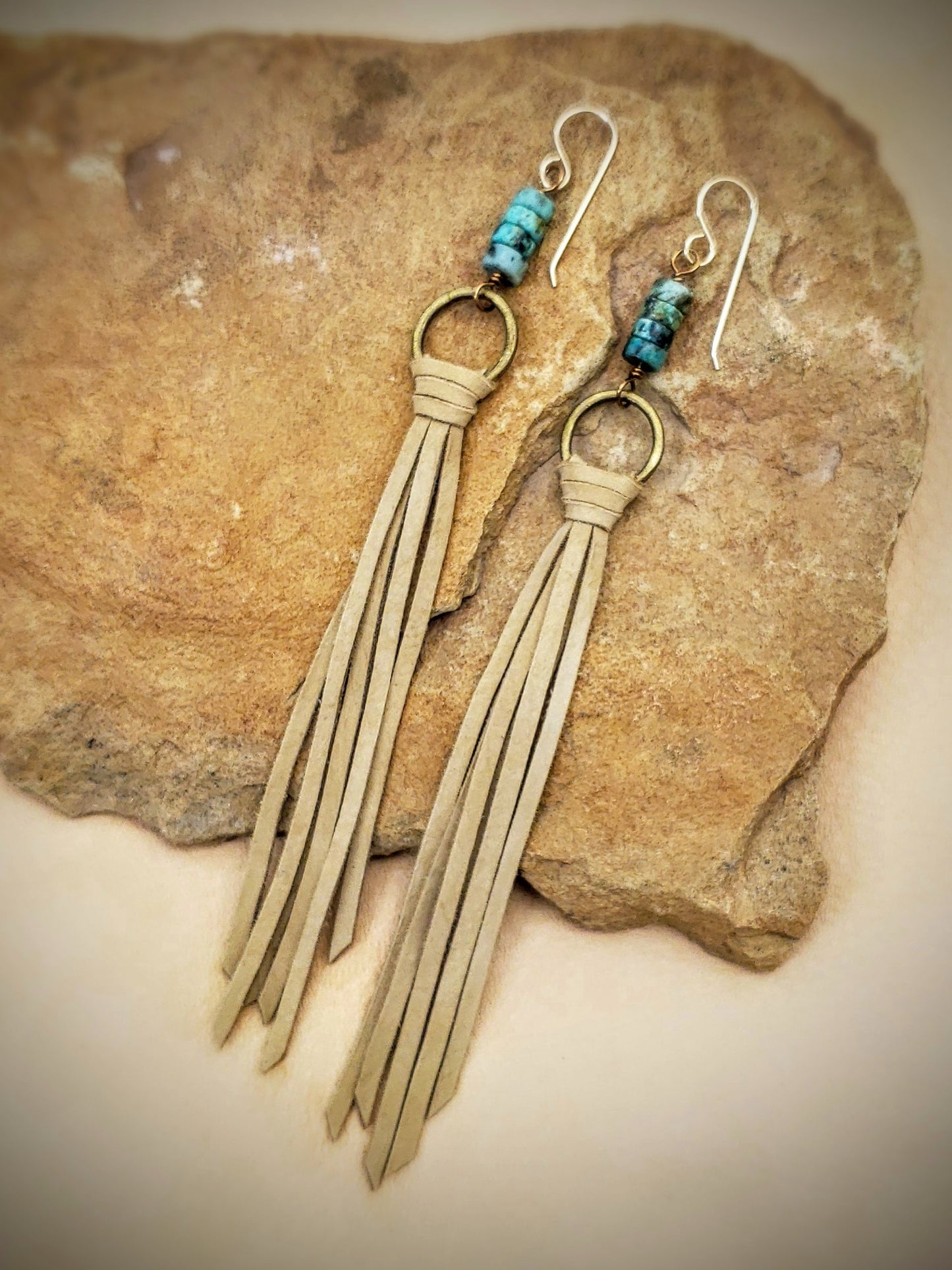 Turquoise Tassel Earrings