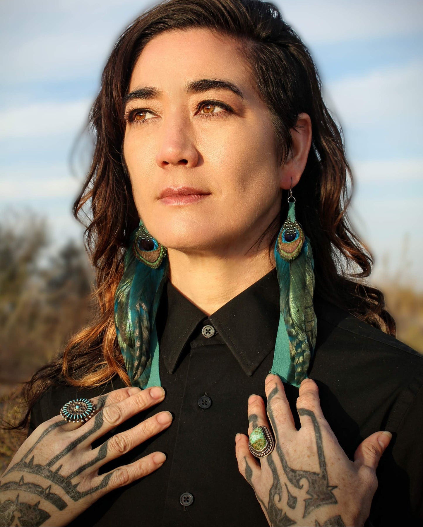 Long Feather Earrings