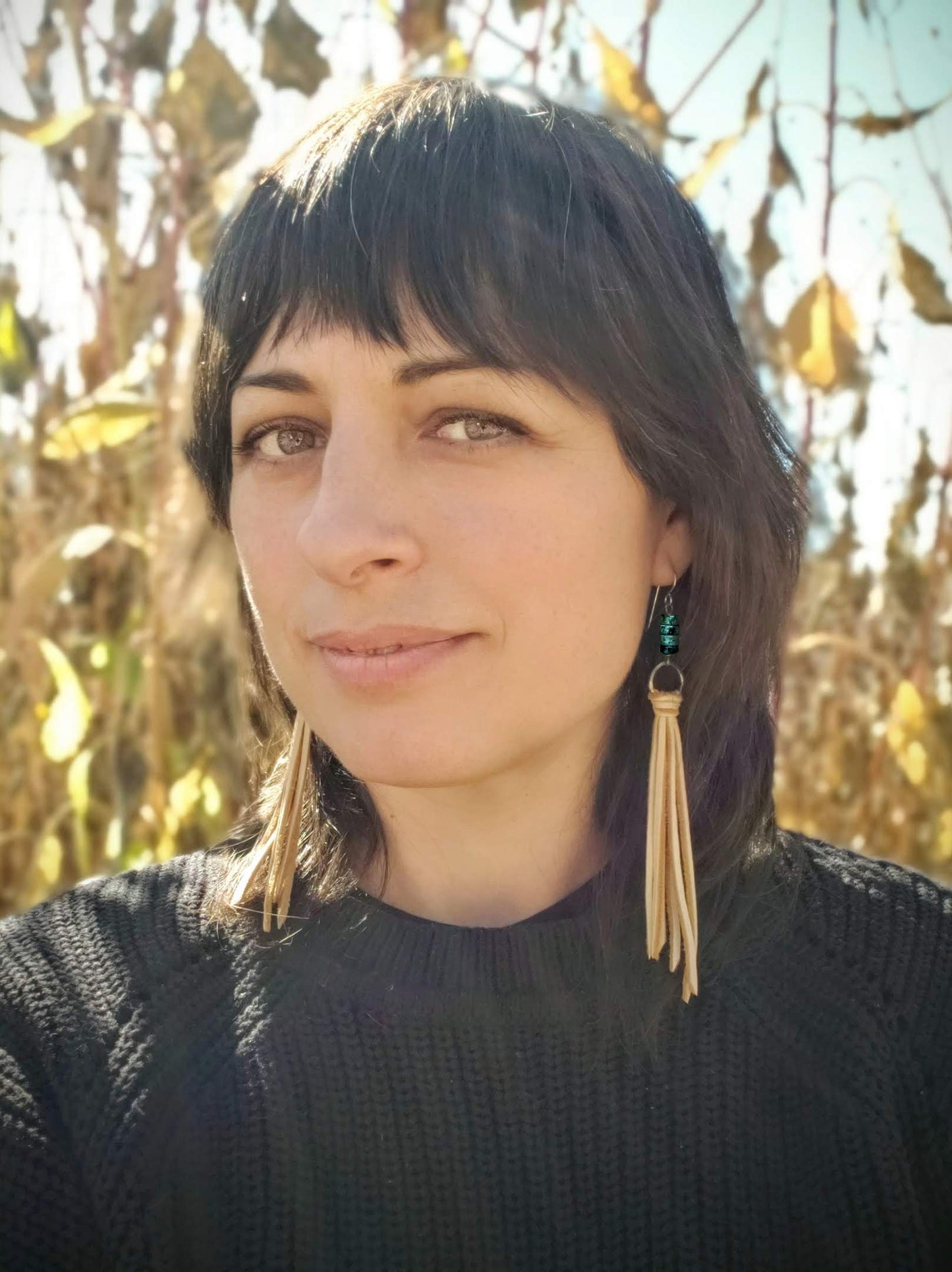 Turquoise Tassel Earrings